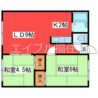 ヴォラハイツ【2階】の間取り