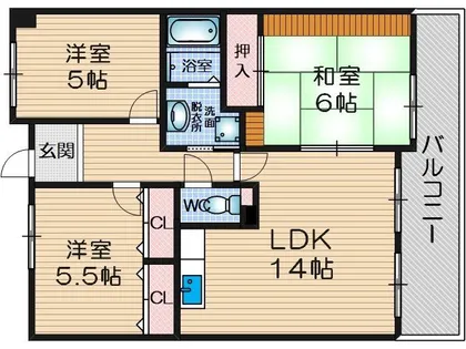 ミューズコート【1階】の間取り