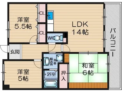 ミューズコート【2階】の間取り