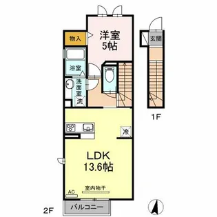 サン プレジオ【202号室】の間取り