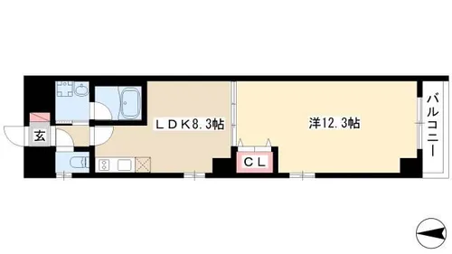 BSレジデンス栄【0606号室】の間取り