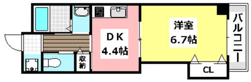 マンションクォーレ【4階】の間取り