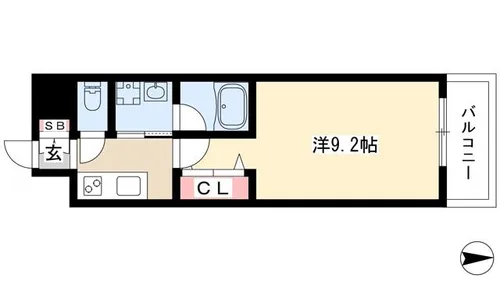 S-FORT名駅南五丁目【4階】の間取り
