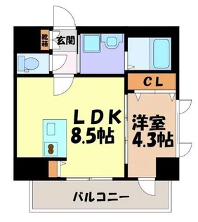 プレサンス名古屋ルーカス【14階】の間取り