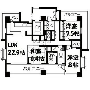 モアグレース八勝通premix【8階】の間取り