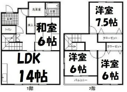 ディアコートK【1階】の間取り