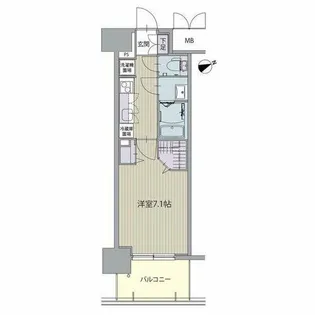 パルティール八田【6階】の間取り