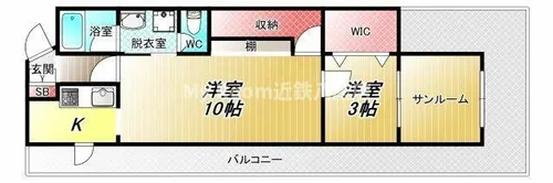 パルデメール【4階】の間取り