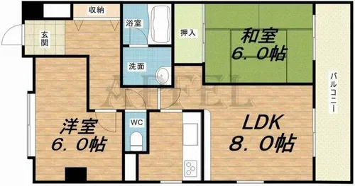 ライフコート上汐【3階】の間取り