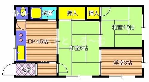 第3山楽荘【104号室】の間取り