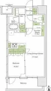ザ・パークハビオ都島フロント【3階】の間取り