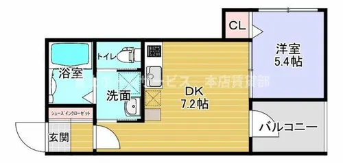 南大阪ミカーサ【1階】の間取り