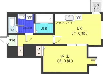 コートロティ大通【11階】の間取り