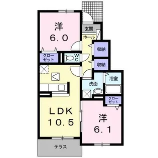 アルカディア【1階】の間取り