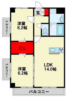 Bright Hearts Ano【9階】の間取り