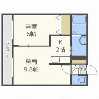 1LDKの間取り画像