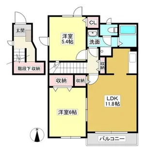 愛知県蒲郡市清田町前田【アパート】の間取り