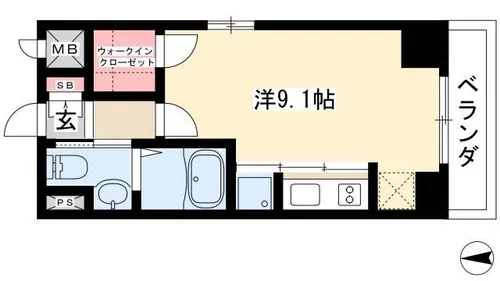 リベール名駅南【3階】の間取り