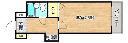 大阪府大阪市旭区中宮5丁目【マンション】の間取り