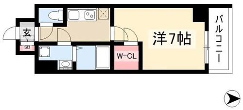 エスリード大須プレシア【0410号室】の間取り