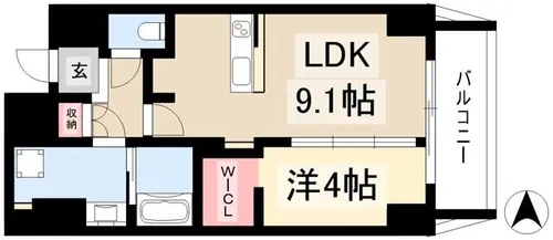 グランパークコート【3階】の間取り