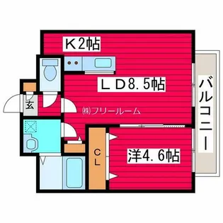 MARUKOH MS NO.2【6階】の間取り