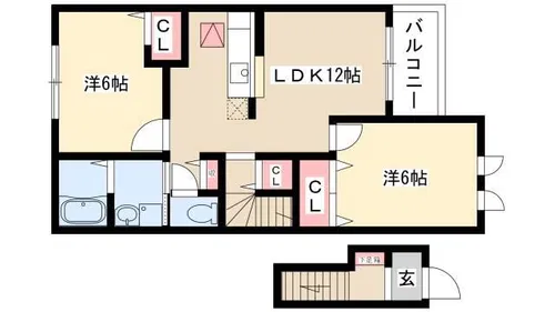 プラシード旭【2階】の間取り