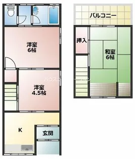 兵庫県尼崎市浜3丁目【テラスハウス】の間取り