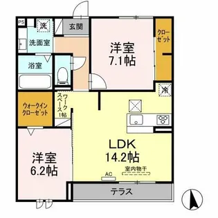 クレセントⅦ【1階】の間取り