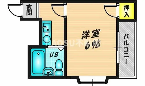 ハーモニーハイツ花園本町【301号室】の間取り