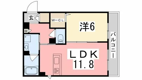シャーメゾンフルール【202号室】の間取り