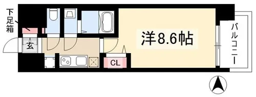 プレサンス大須観音ディオ【2階】の間取り