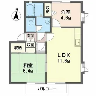フローラル白浜【B101号室】の間取り