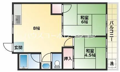兵庫県尼崎市上坂部2丁目【マンション】の間取り