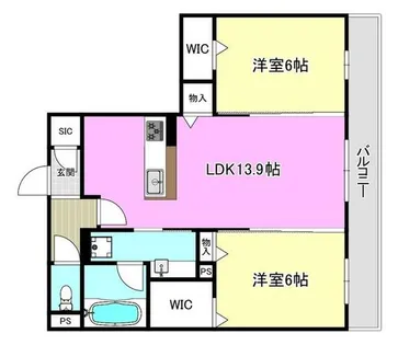 ラヴィエール南茨木Ⅰ【3階】の間取り
