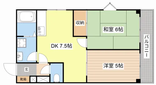 プラザ堅田マンション【201号室】の間取り
