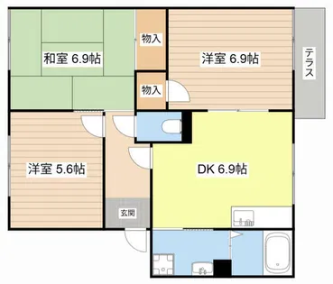 コーポ セルマーユ【0103号室】の間取り