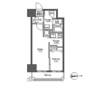 レジディア大通西【4階】の間取り