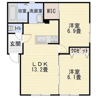 メゾン・ド・ウェリナ【202号室】の間取り