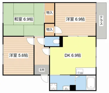 コーポ セルマーユ【0103号室】の間取り