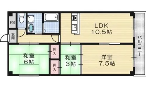 ルミエール・チヨ【101号室】の間取り