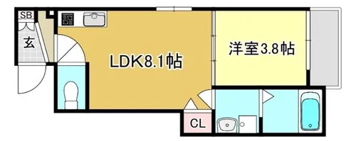 アーケードパーク十三【2階】の間取り