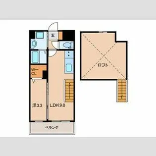 エリオスコート小倉【13階】の間取り