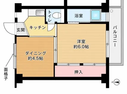 ビレッジハウス高田【2-308号室】の間取り