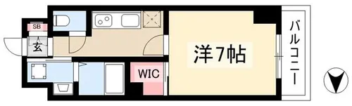 プレイズシード大曽根【1002号室】の間取り