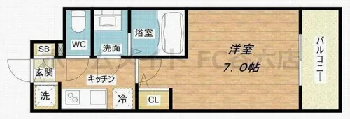 エスリード京橋グレイス【11階】の間取り