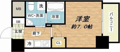 アドバンス心斎橋ラシュレ【13階】の間取り