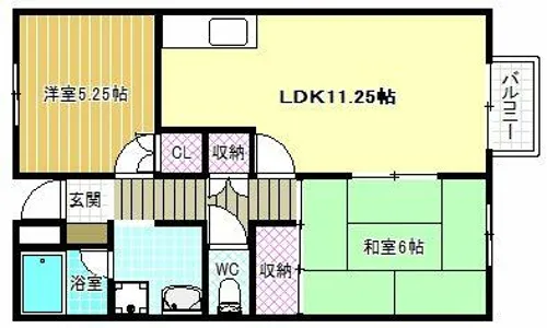 グリーンガーデン松南【1階】の間取り