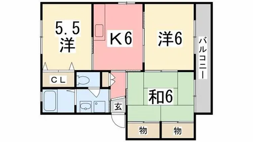 シャーメゾン蒲田 A棟【2階】の間取り