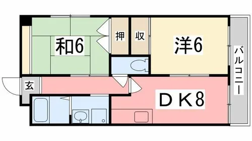 大栄・十二所前レジデンス【404号室】の間取り